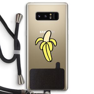 Banana: Samsung Galaxy Note 8 Transparant Hoesje met koord