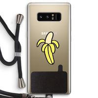 Banana: Samsung Galaxy Note 8 Transparant Hoesje met koord