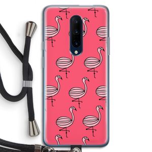 Flamingo: OnePlus 7 Pro Transparant Hoesje met koord