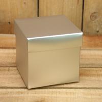 Bonbon doosjes - Chocolade doosje - Zilver mat Kubus - 24 stuks