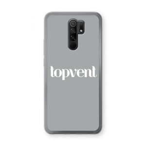 Topvent Grijs Wit: Xiaomi Redmi 9 Transparant Hoesje