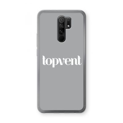 Topvent Grijs Wit: Xiaomi Redmi 9 Transparant Hoesje