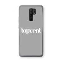Topvent Grijs Wit: Xiaomi Redmi 9 Transparant Hoesje