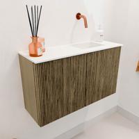 Toiletmeubel Mondiaz Joya | 70 cm | Meubelkleur Dusk | Faye wastafel Talc Rechts | Zonder kraangat(en) Toiletmeubel Mondiaz Joya | 70 cm | Meubelkleur Dusk | Faye wastafel Talc Rechts | Zonder kraangat(en)