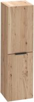Saqu Lima halfhoge kast met mat zwarte greep 35x32x120cm naturel eiken Saqu Lima halfhoge kast met mat zwarte greep 35x32x120cm naturel eiken