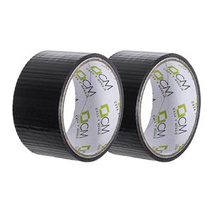 Duct tape - zwart - 2x rol - 48mm x 10m - binnen/buiten