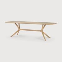 Ethnicraft Eettafel 'X' Geolied Eikenhout, 250 x 100cm