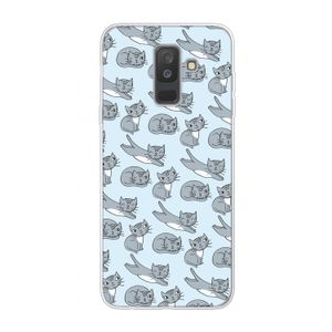 Poezen: Samsung Galaxy A6 Plus (2018) Transparant Hoesje