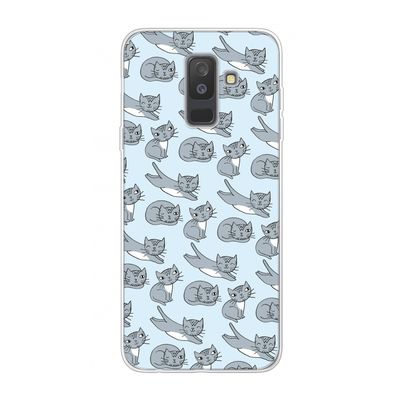 Poezen: Samsung Galaxy A6 Plus (2018) Transparant Hoesje