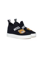 Moschino Kids baskets chaussettes à patch Teddy - Noir - thumbnail