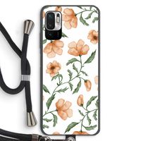Peachy flowers: Xiaomi Redmi Note 10 5G Transparant Hoesje met koord