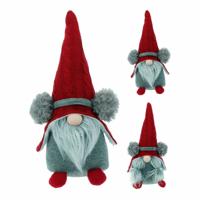 Kerstversiering BASIC & CO Rood Kabouter 19 X 13 X 39 CM