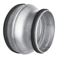 Verloopstuk Voor Spirobuis Van Ø 180mm Naar Ø 100mm Met Afdichtingsrubber Verloopstuk Voor Spirobuis Van Ø 180mm Naar Ø 100mm Met Afdichtingsrubber