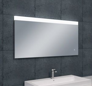 Badkamerspiegel Single | 120x60 cm | Rechthoekig | Directe en indirecte LED verlichting | Touch button | Met verwarming