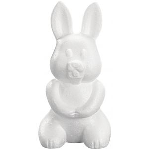 1x Piepschuim konijn/haas decoratie 24 cm hobby/knutselmateriaal   -