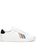 PS Paul Smith baskets lacées à détails rayés - Blanc