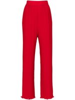 Lanvin pantalon droit à design plissé - Rouge - thumbnail