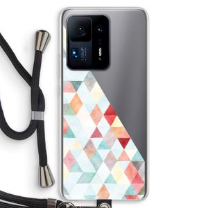 Gekleurde driehoekjes pastel: Xiaomi Mi Mix 4 Transparant Hoesje met koord