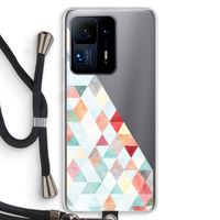 Gekleurde driehoekjes pastel: Xiaomi Mi Mix 4 Transparant Hoesje met koord