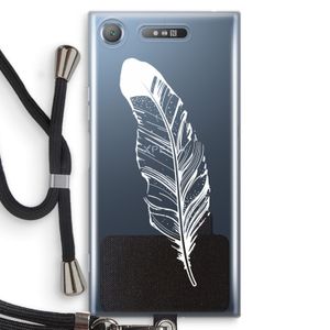 Pluim: Sony Xperia XZ1 Transparant Hoesje met koord