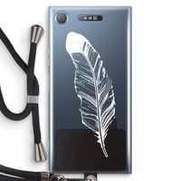 Pluim: Sony Xperia XZ1 Transparant Hoesje met koord