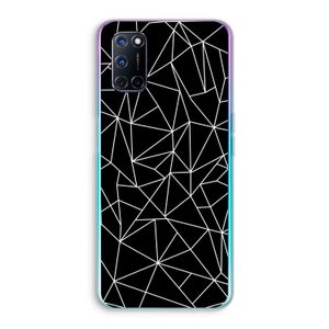 Geometrische lijnen wit: Oppo A72 Transparant Hoesje