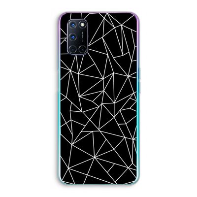 Geometrische lijnen wit: Oppo A72 Transparant Hoesje