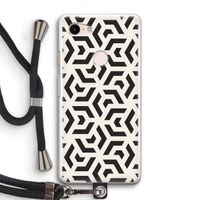 Crazy pattern: Pixel 3 Transparant Hoesje met koord