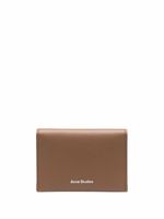 Acne Studios porte-cartes pliant en cuir - Marron