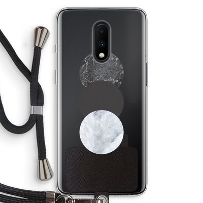 Marmeren cirkels: OnePlus 7 Transparant Hoesje met koord