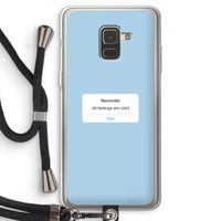 Reminder: Samsung Galaxy A8 (2018) Transparant Hoesje met koord Reminder: Samsung Galaxy A8 (2018) Transparant Hoesje met koord