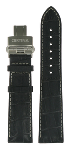 Horlogeband Certina C001639 / C600014933 Leder Zwart 21mm