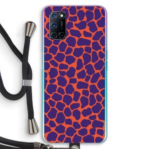 Purple Giraffe: Oppo A72 Transparant Hoesje met koord
