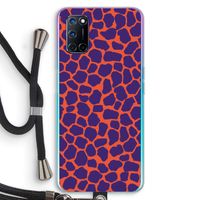 Purple Giraffe: Oppo A72 Transparant Hoesje met koord