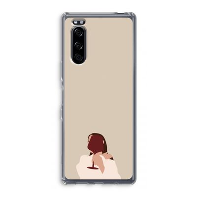 I drink wine: Sony Xperia 5 Transparant Hoesje
