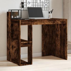 Bureau 103,5x56,5x94 cm bewerkt hout gerookt eikenkleurig