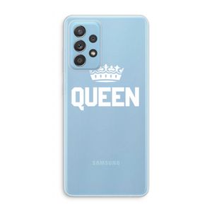 Queen zwart: Samsung Galaxy A73 Transparant Hoesje