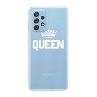 Queen zwart: Samsung Galaxy A73 Transparant Hoesje Queen zwart: Samsung Galaxy A73 Transparant Hoesje