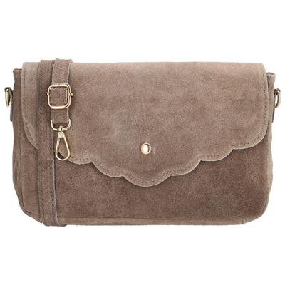 Charm London Suède Overslag Schoudertas Mariëlle Donker Taupe