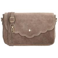 Charm London Suède Overslag Schoudertas Mariëlle Donker Taupe