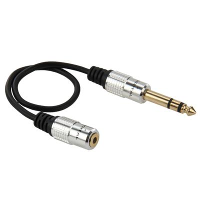 6.35mm mannetje naar 3.5mm vrouwtje Audio Adapter Kabel, Lengte: 30cm