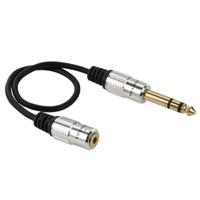 6.35mm mannetje naar 3.5mm vrouwtje Audio Adapter Kabel, Lengte: 30cm