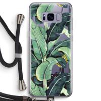 Bananenbladeren: Samsung Galaxy S8 Transparant Hoesje met koord