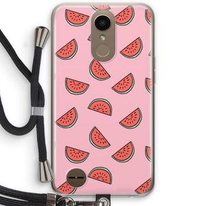 Watermeloen: LG K10 (2017) Transparant Hoesje met koord