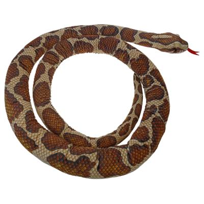 Cornelissen Birmese Pyhon slang knuffel - 300 cm - bruin - slangen - pluche dierenknuffels