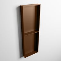MONDIAZ EASY Nis 149,5x29,5cm in solid surface kleur Rust | Rust. 2 vakken geschikt voor in- of opbouw - thumbnail