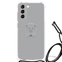 Samsung Galaxy S21 FE Stevig | Bumper Hoesje | Grijs Baby Olifant