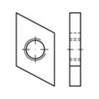 TOOLCRAFT 161553 Schroefplaten voor hamerkopschroeven M8 Staal Galvanisch verzinkt 100 stuk(s)