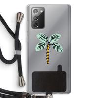 Palmboom: Samsung Galaxy Note 20 / Note 20 5G Transparant Hoesje met koord - thumbnail