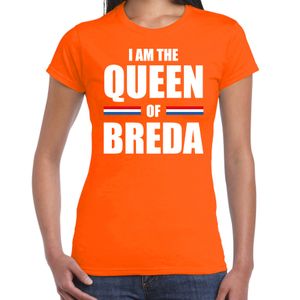 I am the Queen of Breda Koningsdag t-shirt oranje voor dames